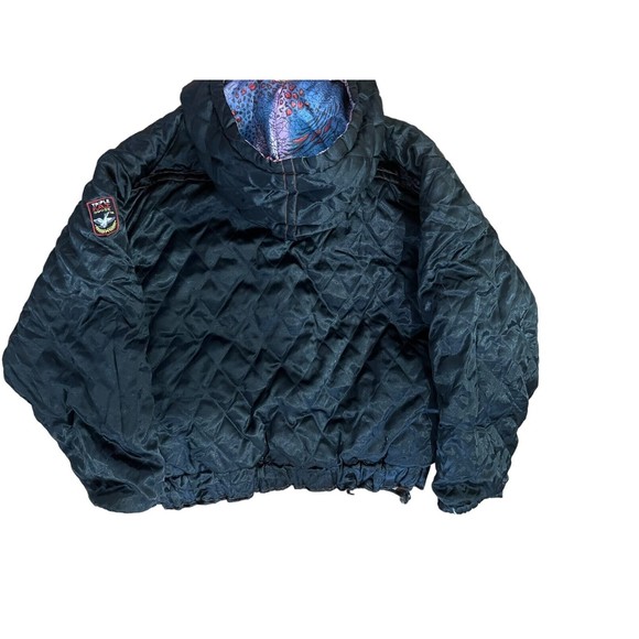 Vintage 90s Triple Fat Goose Down Reversible Satin Bomber Coat Jacket Womens XL - Picture 8 of 13